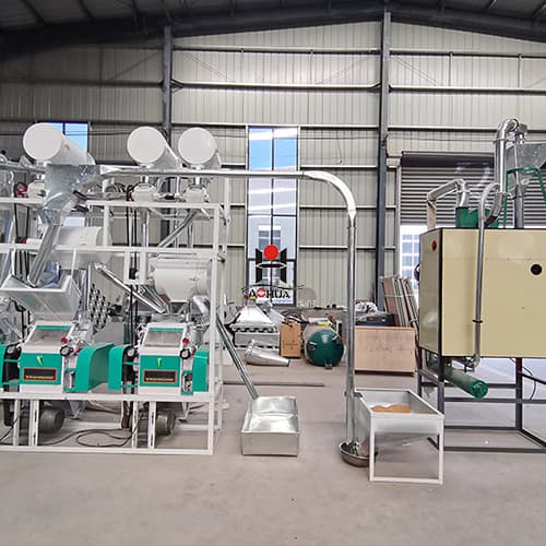 10TPD small size self-feeding wheat rice roller milling flour mill machinery