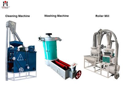 Atta chakki machine small wheat flour milling machine line