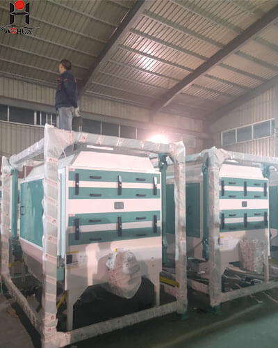 Supply feed screening machines for screening feed raw materials and grading the finished feed pellets in animal feed plant
